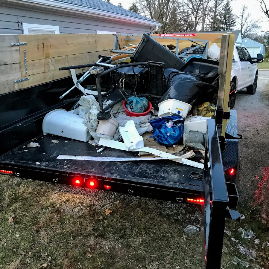 Roll-off dumpster delivered to a residential driveway in Altamont